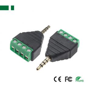 CBN-086M4 3.5mm Audio Stereo Male to 4-Pin Terminal Connector