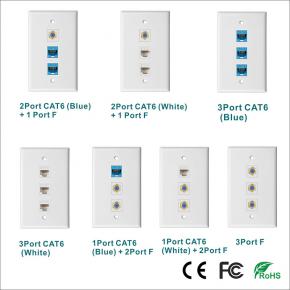 CNF-USA-2C1F CNF-USA-3C CNF-USA-1C2F CNF-USA-3F US Type network faceplate - 副本