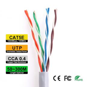 UTP CAT5e CCA Indoor network Cable Gray Color CAT5E-CCA0.4-50 CAT5E-CCA0.4-100 CAT5E-CCA0.4-150 CAT5E-CCA0.4-200 CAT5E-CCA0.4-300