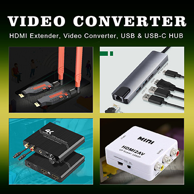 USB-C HUB, Video & Audio Converter & Extender