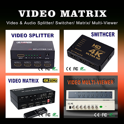 Video Splitter/ Switcher/ Matrix & Multi-Viewer
