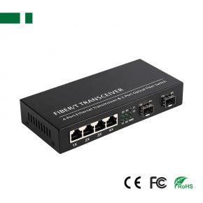 CFS-G102-2F4E-SFP Gigabit 2 SFP to 4 RJ45 Fiber Optic Media Converter