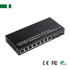 CFS-G102-2F8E-SFP Gigabit 2 SFP to 8 RJ45 Fiber Optic Media Converter