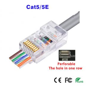 CRJ-P5 Perforable RJ45 Through Hole Network Connector